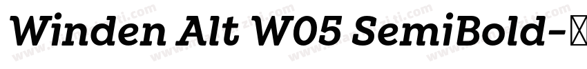 Winden Alt W05 SemiBold字体转换